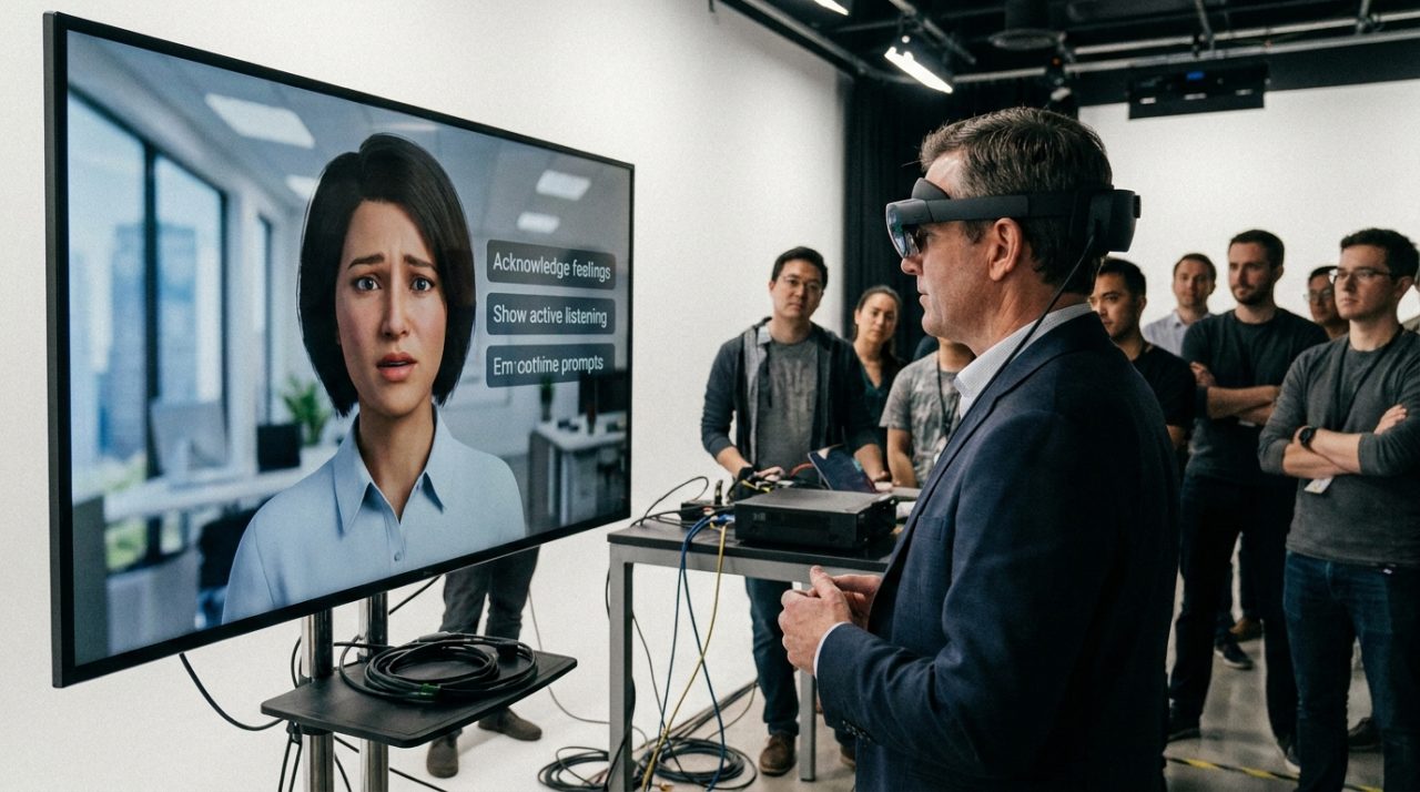 O Teleprompter da Empatia: Como a IA de Inteligência Emocional está Criando uma Nova Geração de Líderes